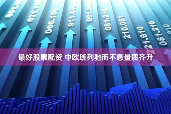 最好股票配资 中欧班列驰而不息量质齐升