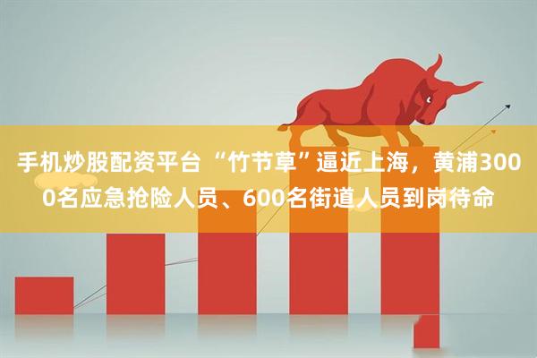 手机炒股配资平台 “竹节草”逼近上海，黄浦3000名应急抢险人员、600名街道人员到岗待命